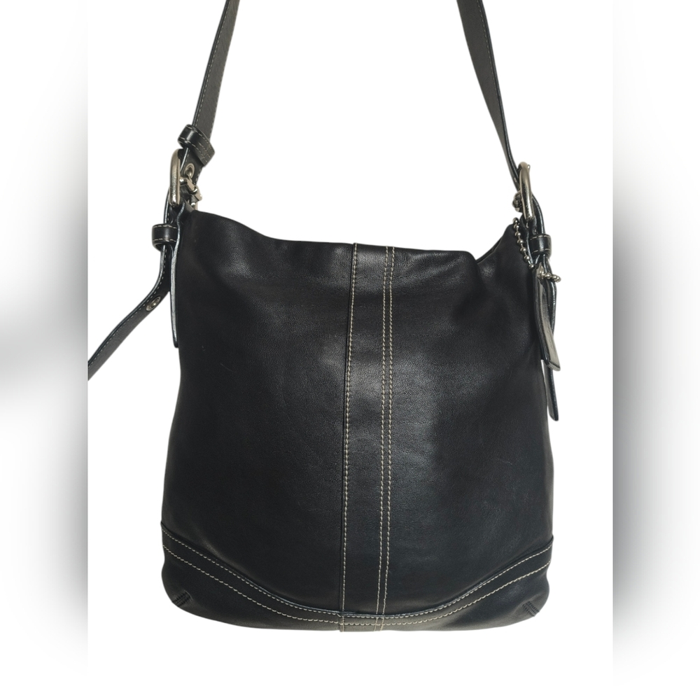 EUC Coach Vintage Messenger Black Crossbody Bag